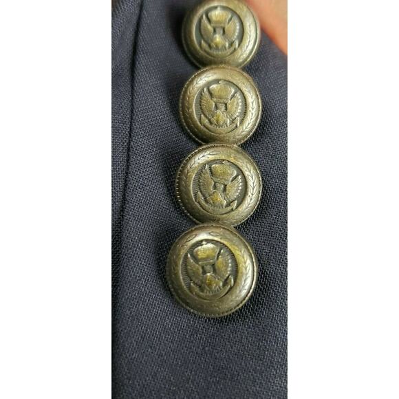 Jos A Bank Men's Blazer Size 42R Wool Navy 2 Button Sports Coat Eagle Buttons - Picture 5 of 8